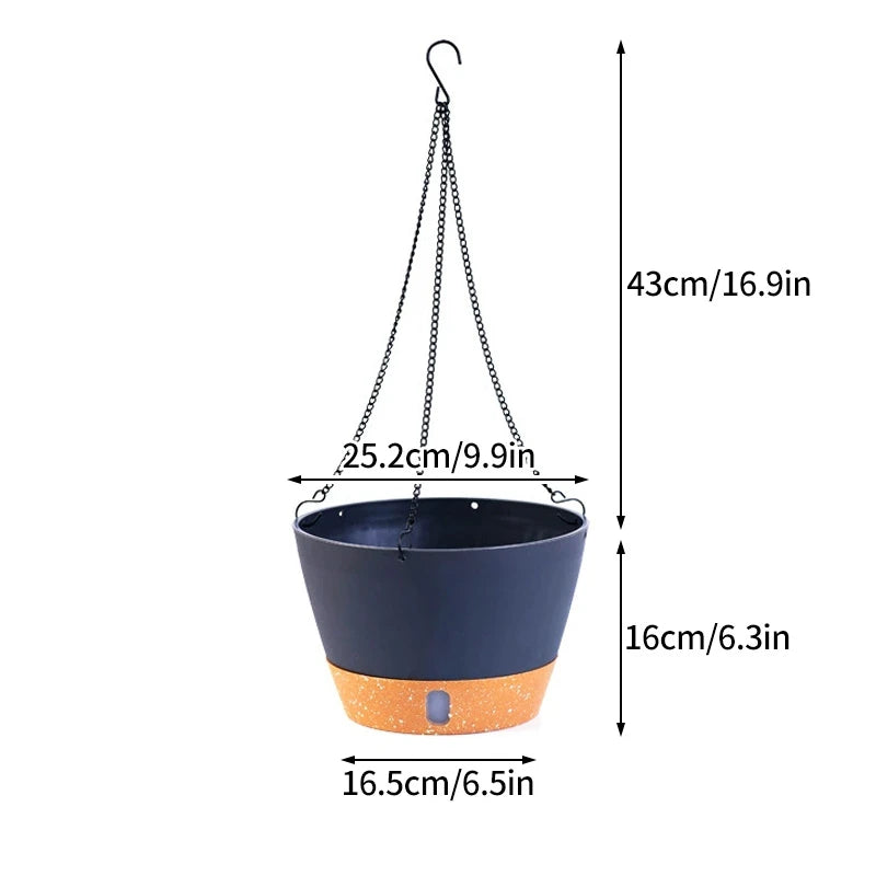 Gardening Hanging Basket Home Garden Hanging Flowerpot Indoor Wall Hanging Plant Pot Outdoor Plant Hanger Garden Storage Basket