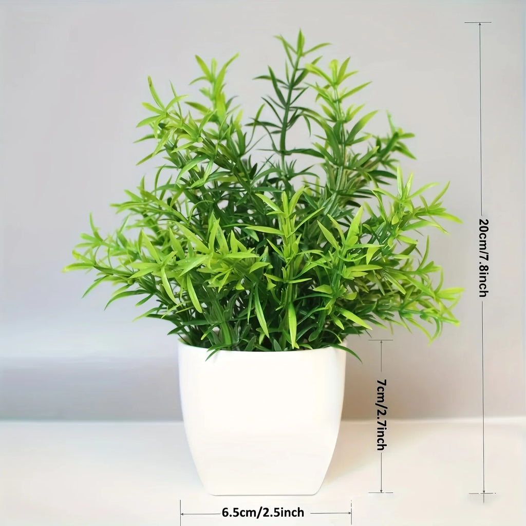 1PCS Artificial Potted Plant Scene Desktop Home Office Shelf Decor