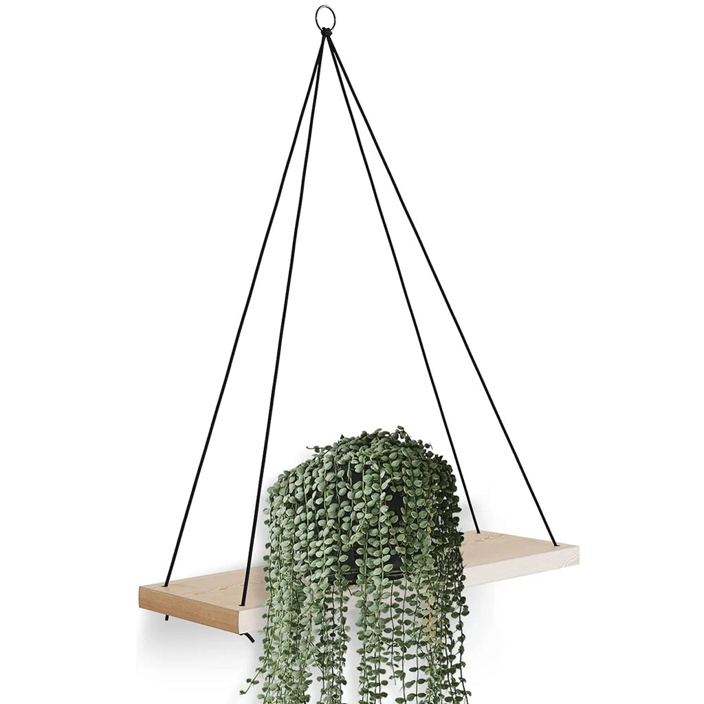 1PC Hanging Shelves for Wall- Hanging Plant Shelf - Rope Floating Shelf Wall Decor Bedroom