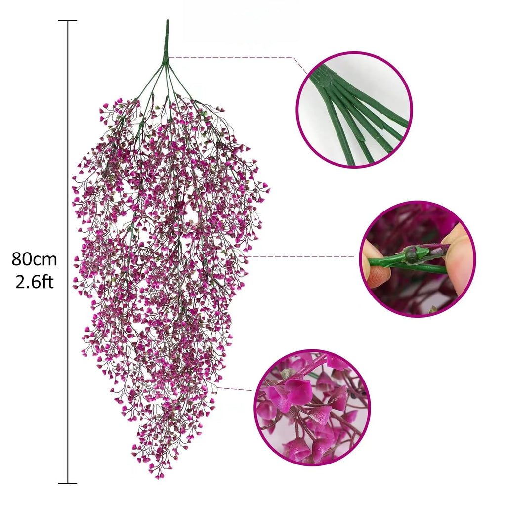 Admiralty Willow Wall Hanging Plant Fake Vine Artificial Hanging Plant Home Garden Wall Decor Fake Flowers