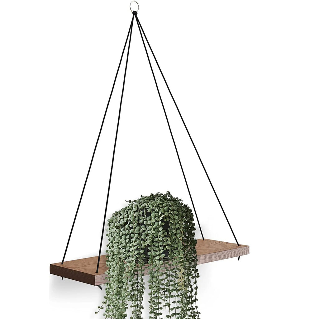 1PC Hanging Shelves for Wall- Hanging Plant Shelf - Rope Floating Shelf Wall Decor Bedroom