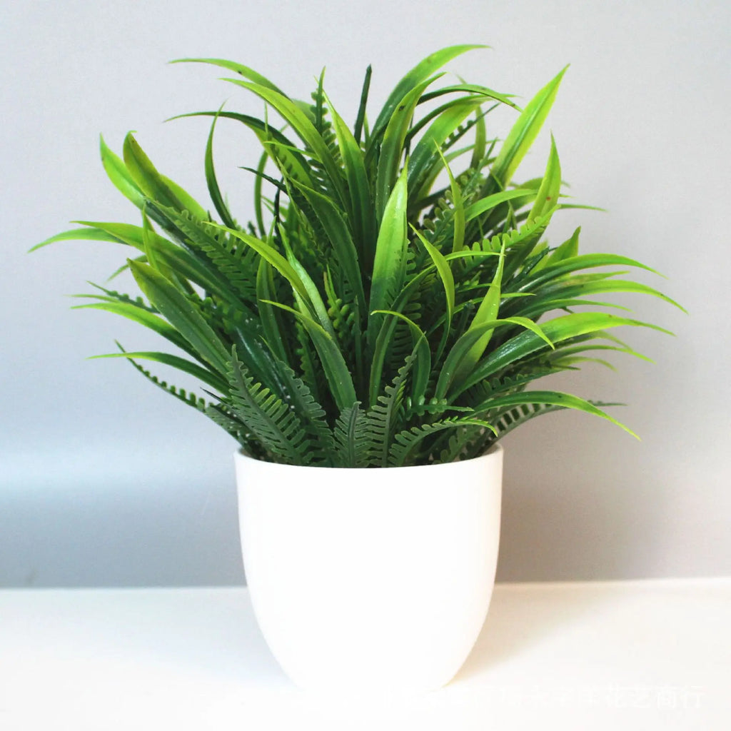 1PCS Artificial Potted Plant Scene Desktop Home Office Shelf Decor