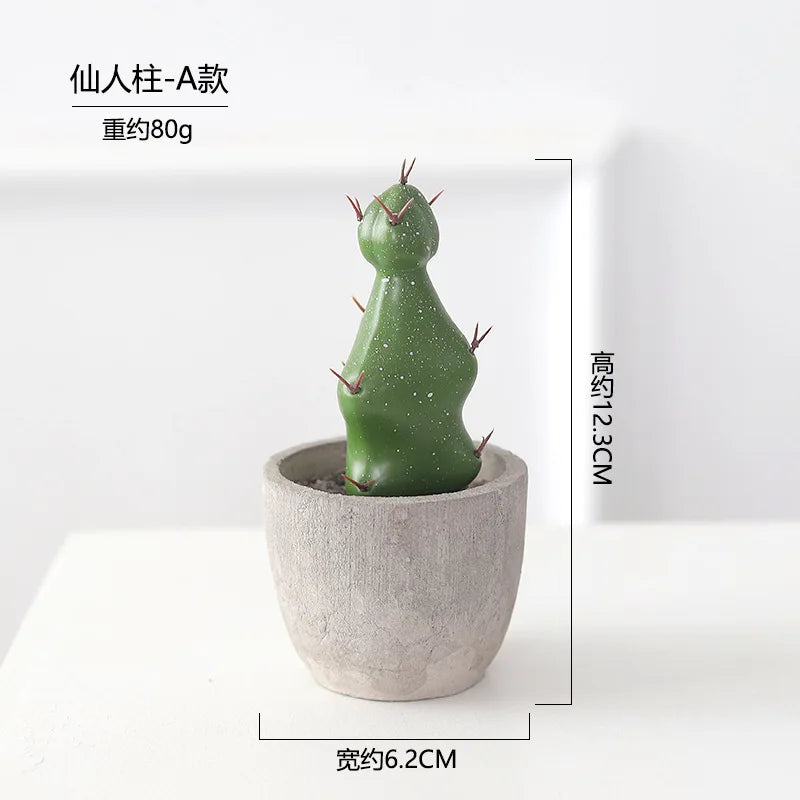 Cactus Pot Bonsai Plant Living Room Home Decoration Fake Flower Artificial Plants