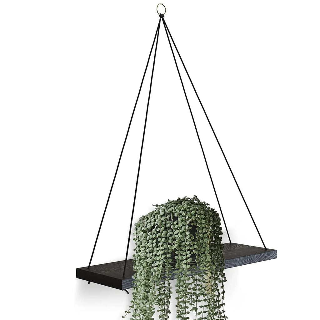 1PC Hanging Shelves for Wall- Hanging Plant Shelf - Rope Floating Shelf Wall Decor Bedroom