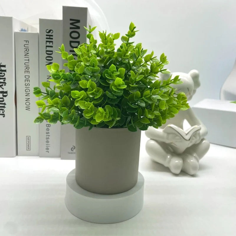 Green Artificial Plants Bonsai Small Simulated Plants Fake Flowers