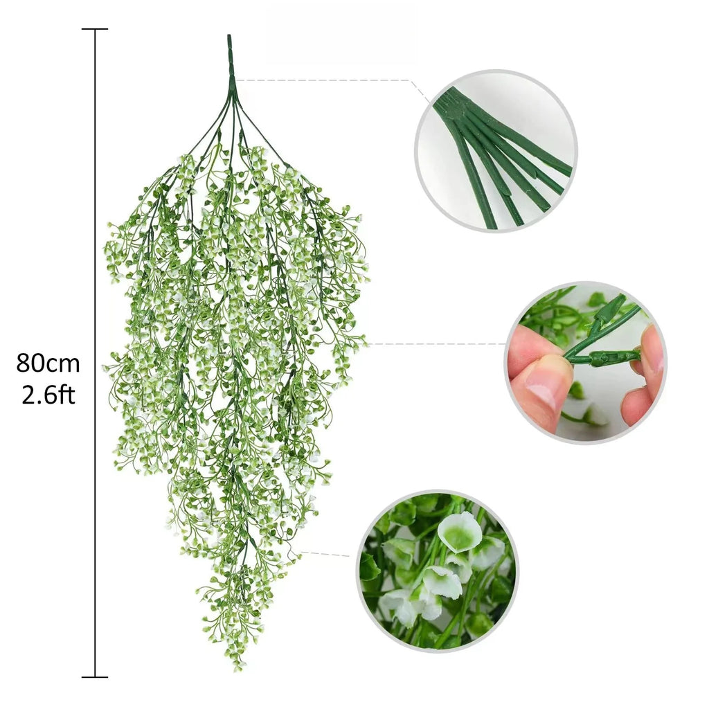 Admiralty Willow Wall Hanging Plant Fake Vine Artificial Hanging Plant Home Garden Wall Decor Fake Flowers