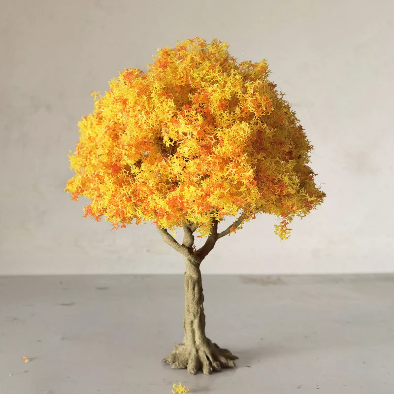 10-28cm boutique miniature wire tree model green tree for platform decor plant