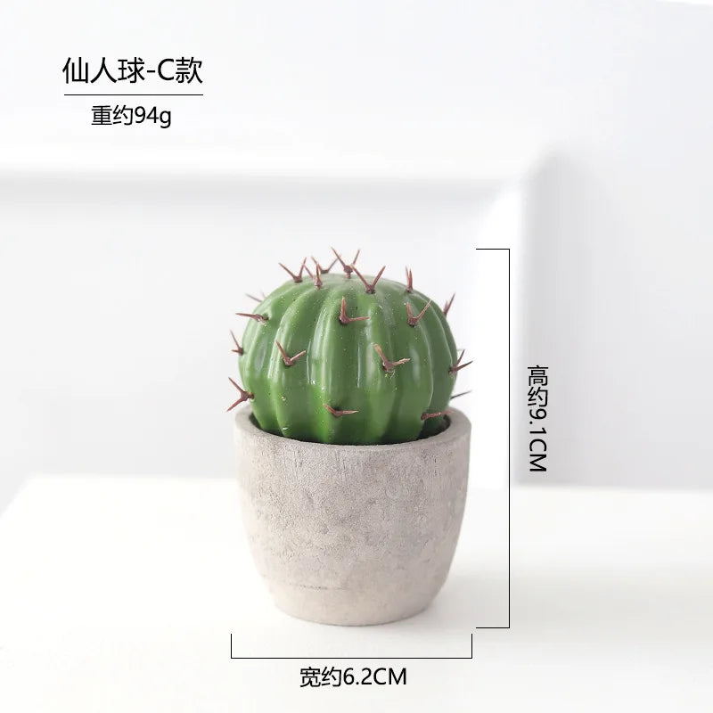 Cactus Pot Bonsai Plant Living Room Home Decoration Fake Flower Artificial Plants
