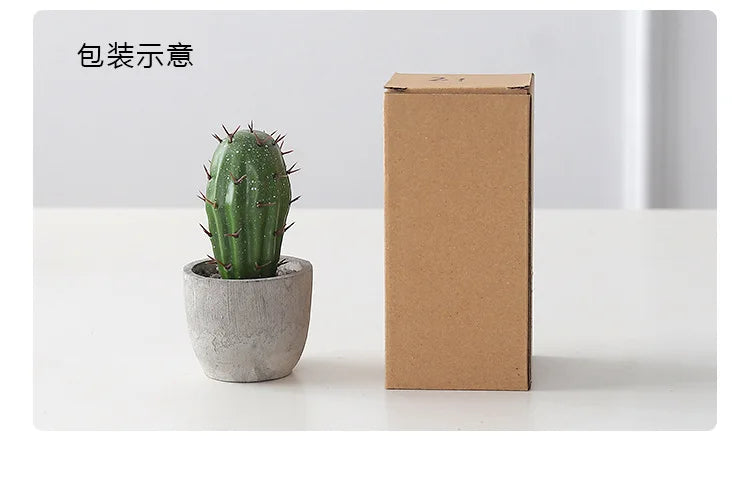 Cactus Pot Bonsai Plant Living Room Home Decoration Fake Flower Artificial Plants