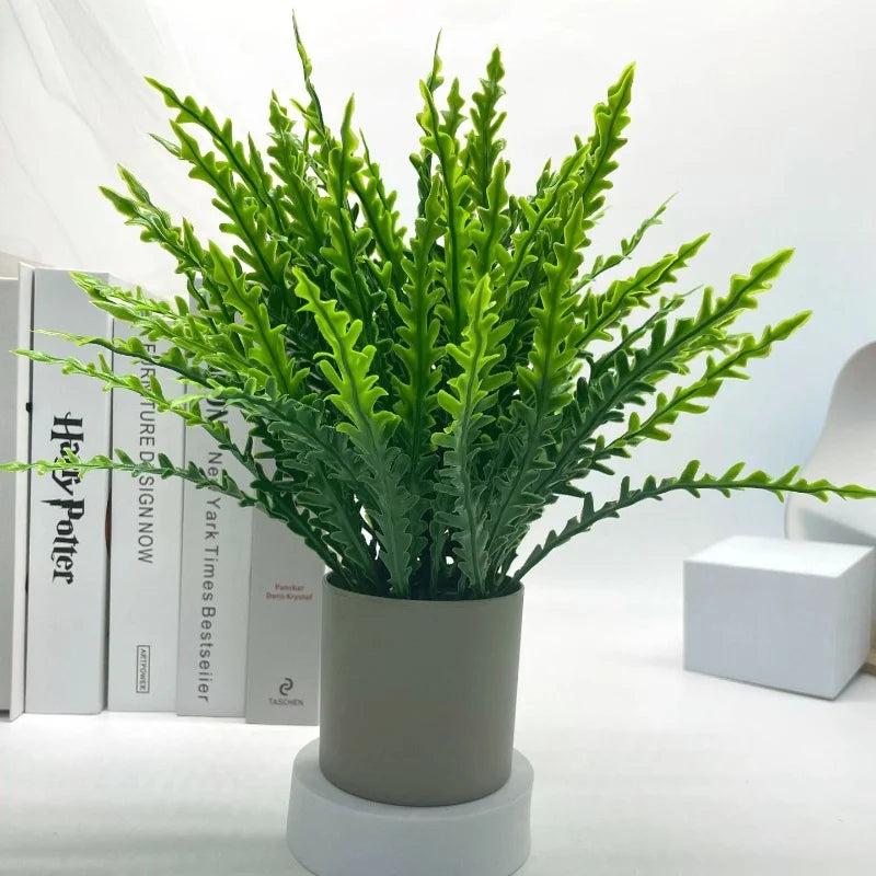 Green Artificial Plants Bonsai Small Simulated Plants Fake Flowers