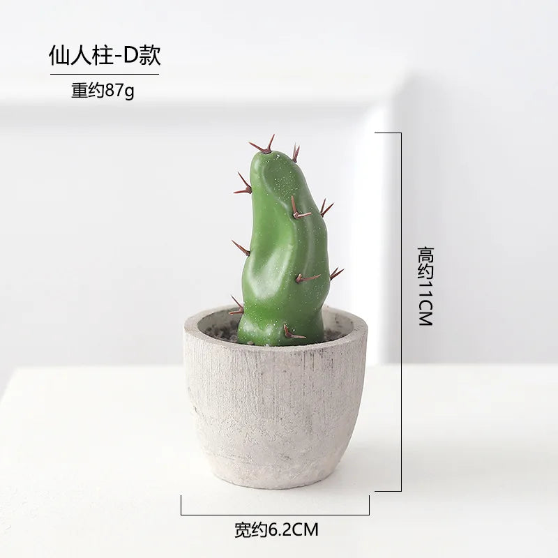 Cactus Pot Bonsai Plant Living Room Home Decoration Fake Flower Artificial Plants