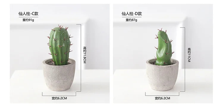 Cactus Pot Bonsai Plant Living Room Home Decoration Fake Flower Artificial Plants