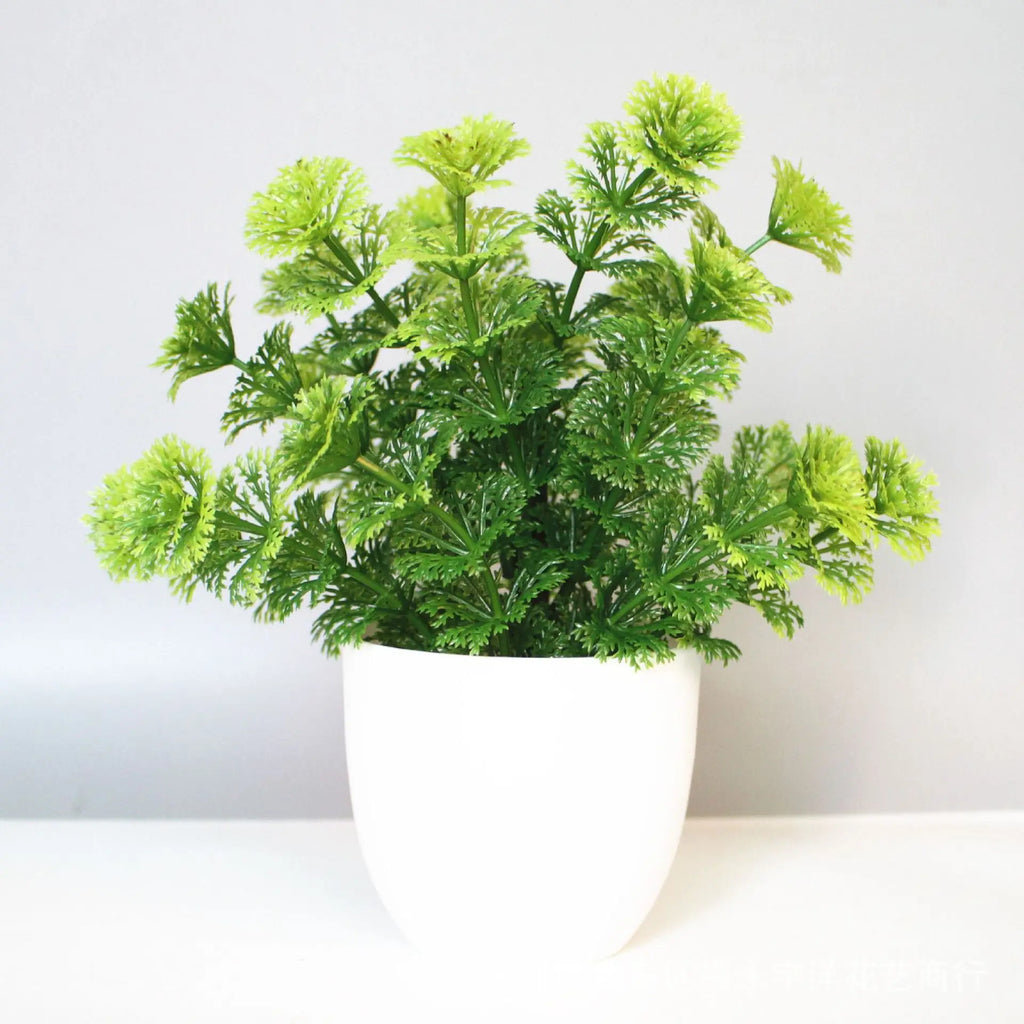 1PCS Artificial Potted Plant Scene Desktop Home Office Shelf Decor