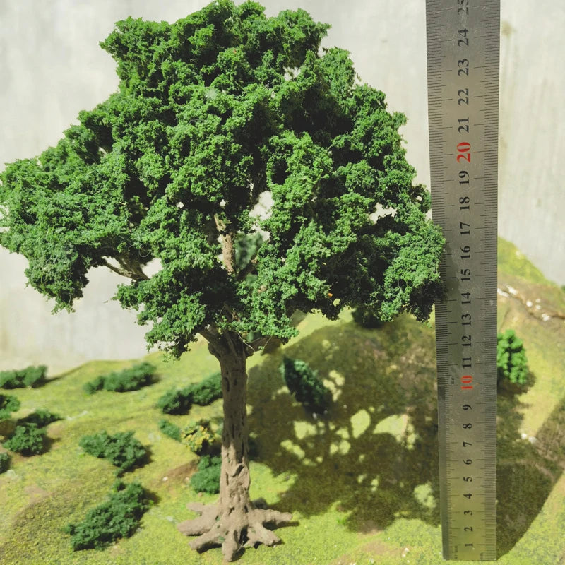 25cm Boutique Model Wire Tree Banyan Tree Model Hot Selling G Scale Model Green Tree