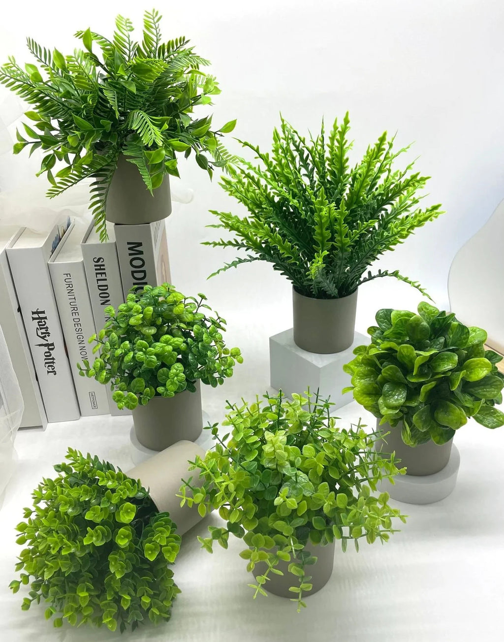 Green Artificial Plants Bonsai Small Simulated Plants Fake Flowers
