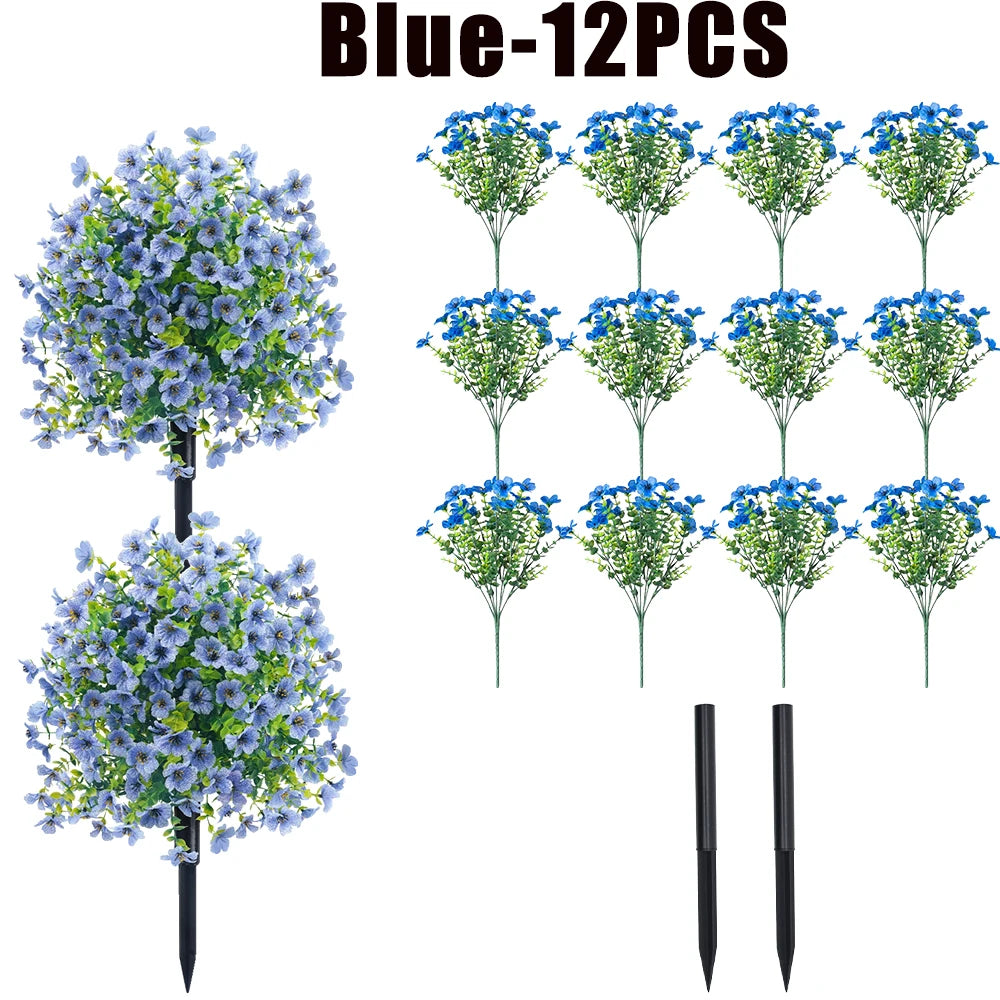 Fake Flowers Outdoor UV Resistant Faux Plants For Outside