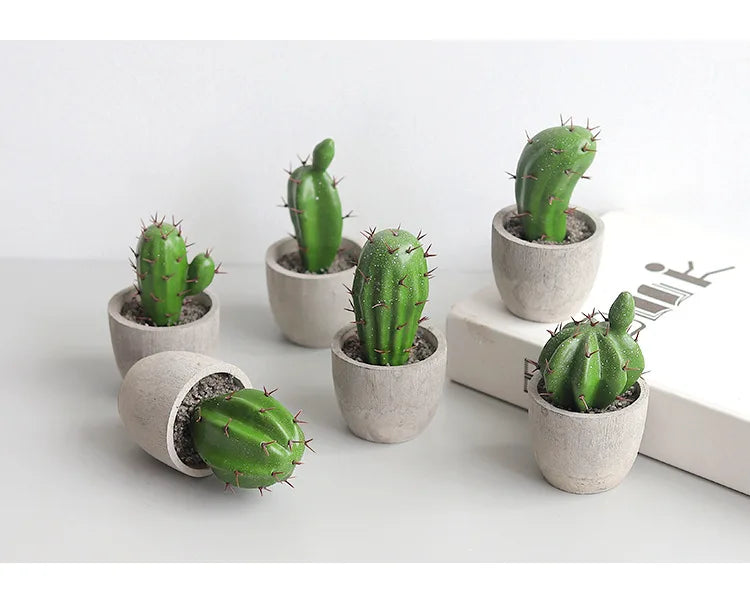 Cactus Pot Bonsai Plant Living Room Home Decoration Fake Flower Artificial Plants
