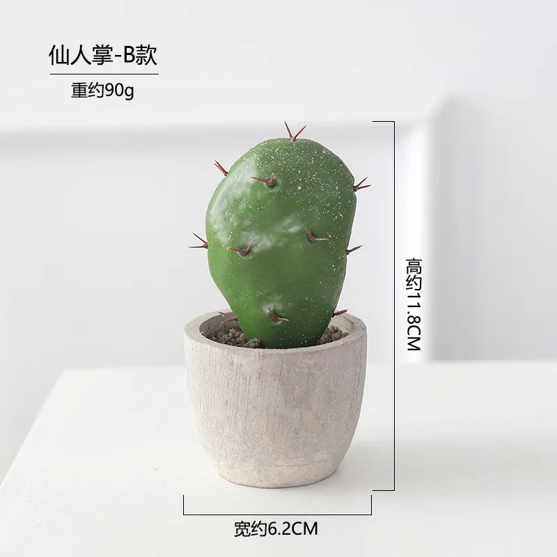Cactus Pot Bonsai Plant Living Room Home Decoration Fake Flower Artificial Plants