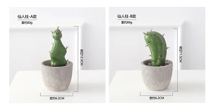 Cactus Pot Bonsai Plant Living Room Home Decoration Fake Flower Artificial Plants