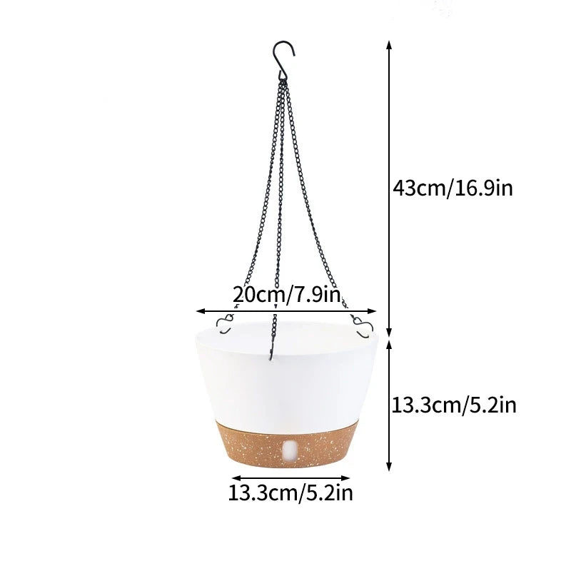 Gardening Hanging Basket Home Garden Hanging Flowerpot Indoor Wall Hanging Plant Pot Outdoor Plant Hanger Garden Storage Basket