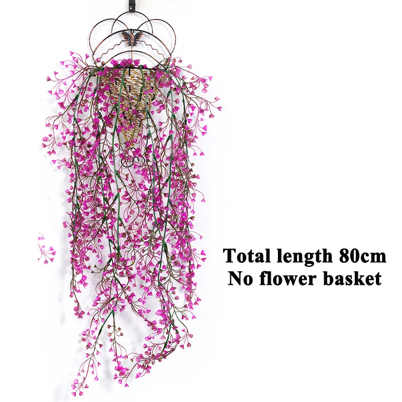 Artificial Plants Vines Admiralty Willow Wall Hanging Plant Fake Flower Home Wedding Party Wall Balcony Decoration Green Leaf