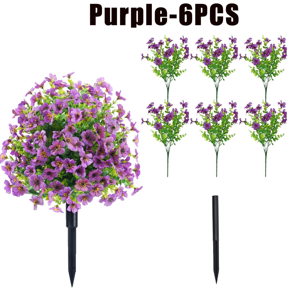 Fake Flowers Outdoor UV Resistant Faux Plants For Outside