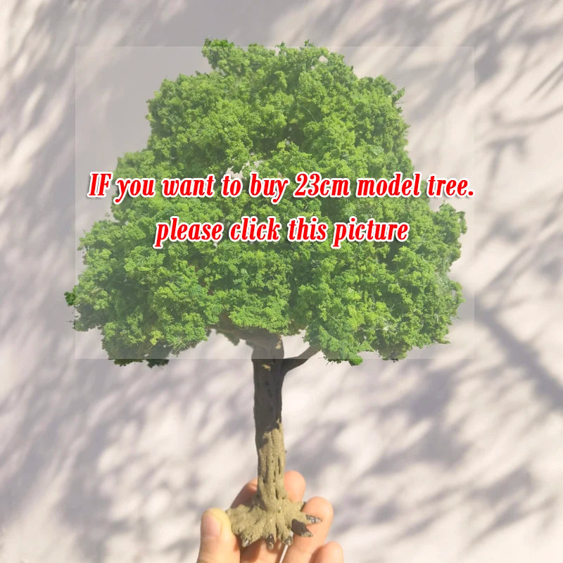 10-28cm boutique miniature wire tree model green tree for platform decor plant