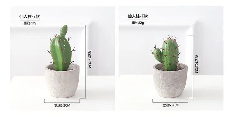 Cactus Pot Bonsai Plant Living Room Home Decoration Fake Flower Artificial Plants