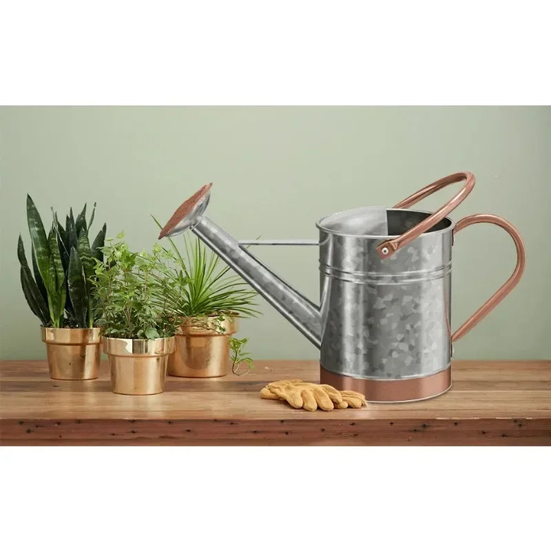 Outdoor plant 1-gallon watering pot - Metal outdoor plant watering pot
