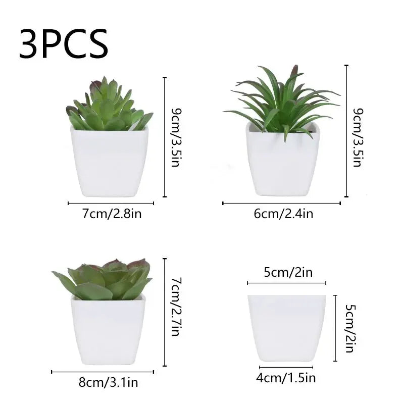 3PCS Artificial Plant Bonsai, Placed In Indoor Home, Restaurant,