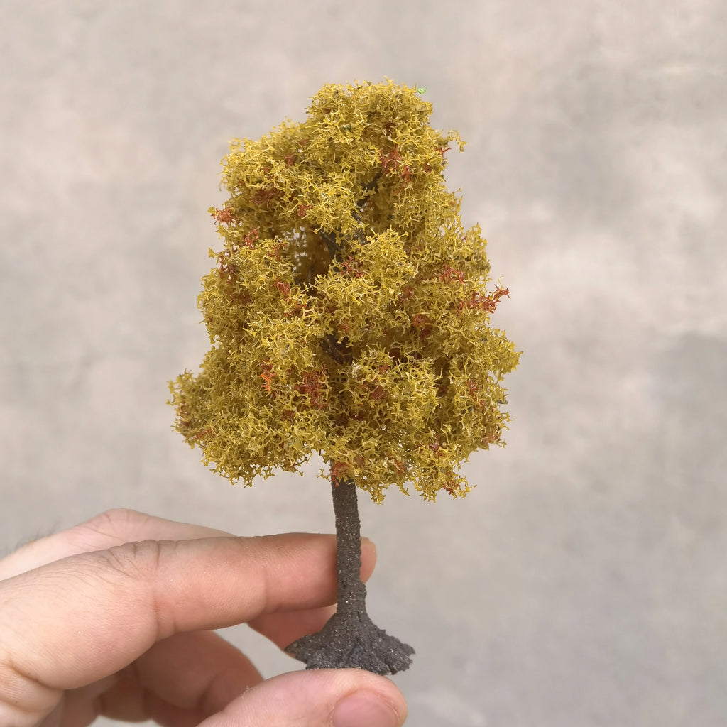10-28cm boutique miniature wire tree model green tree for platform decor plant