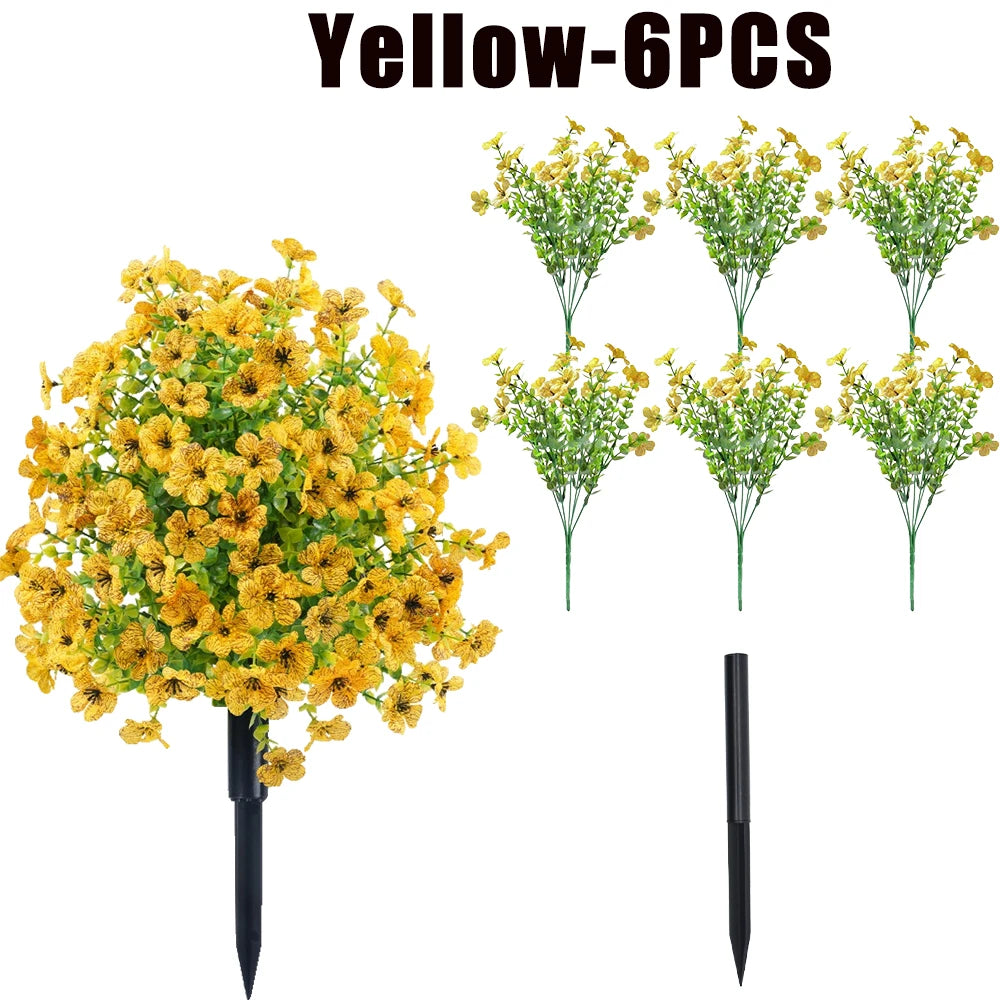 Fake Flowers Outdoor UV Resistant Faux Plants For Outside