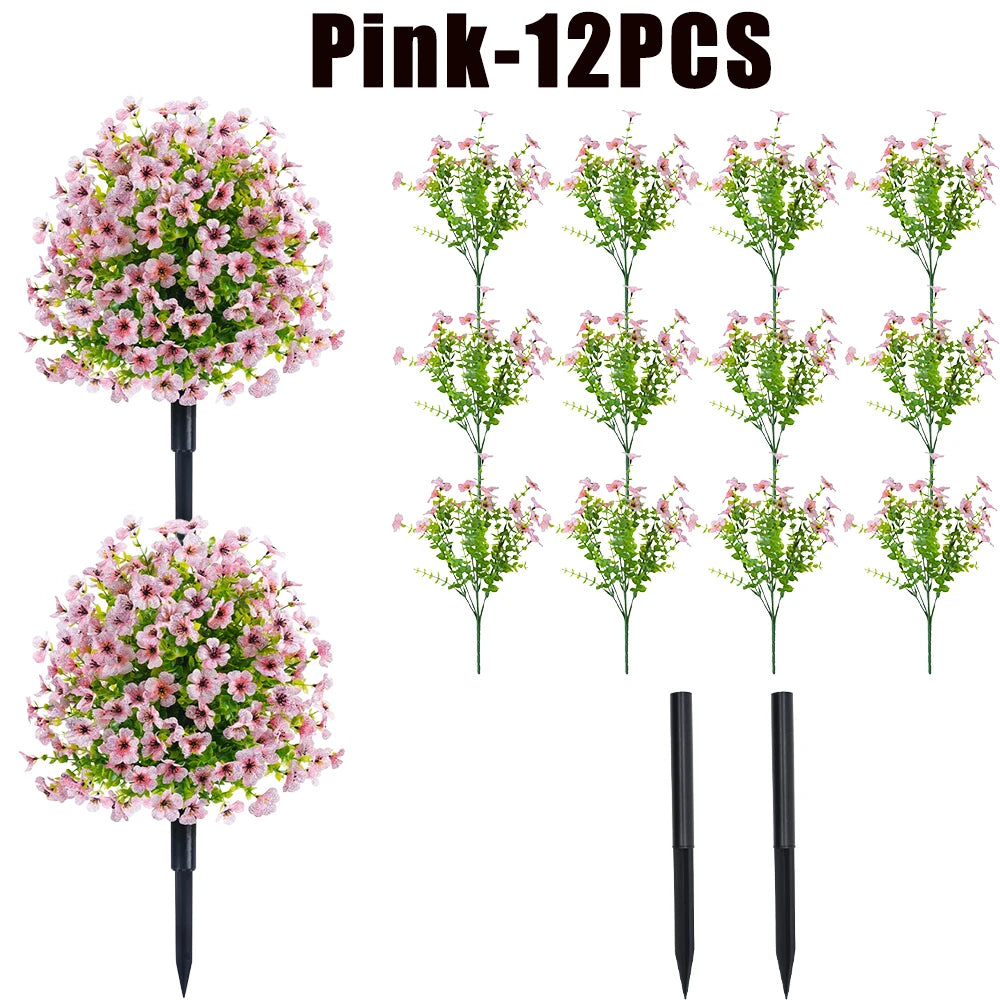 Fake Flowers Outdoor UV Resistant Faux Plants For Outside