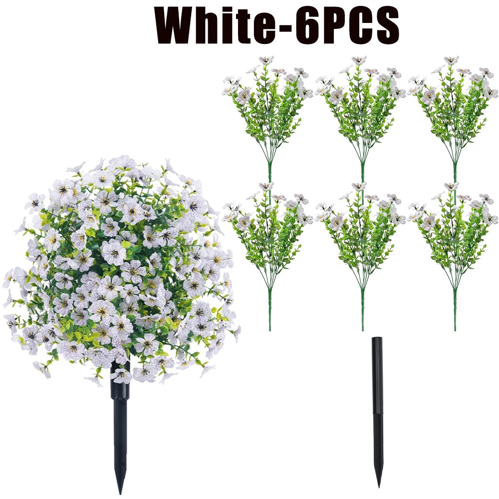 Fake Flowers Outdoor UV Resistant Faux Plants For Outside