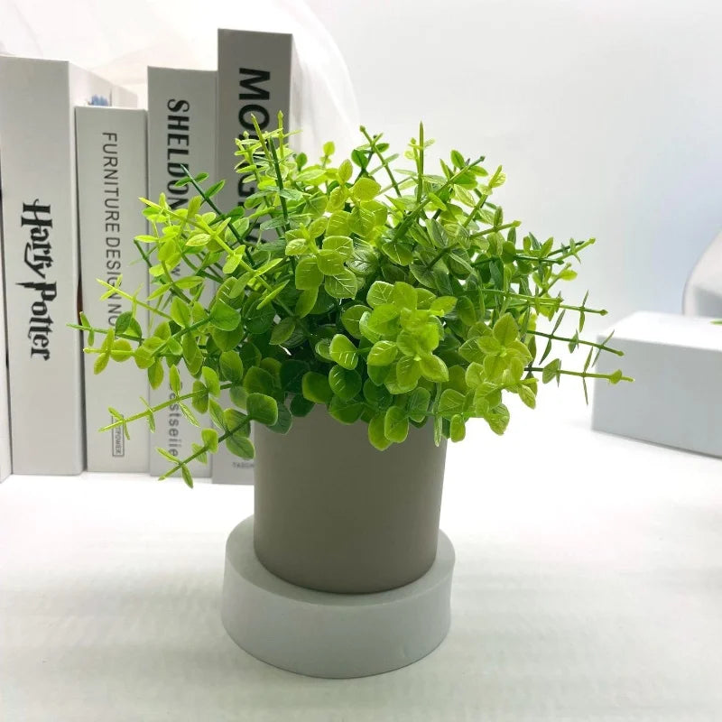 Green Artificial Plants Bonsai Small Simulated Plants Fake Flowers