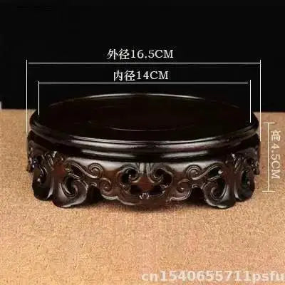 High Quality Ebony Standing Flower Base Bonsai Plant Shelf Vase Flower