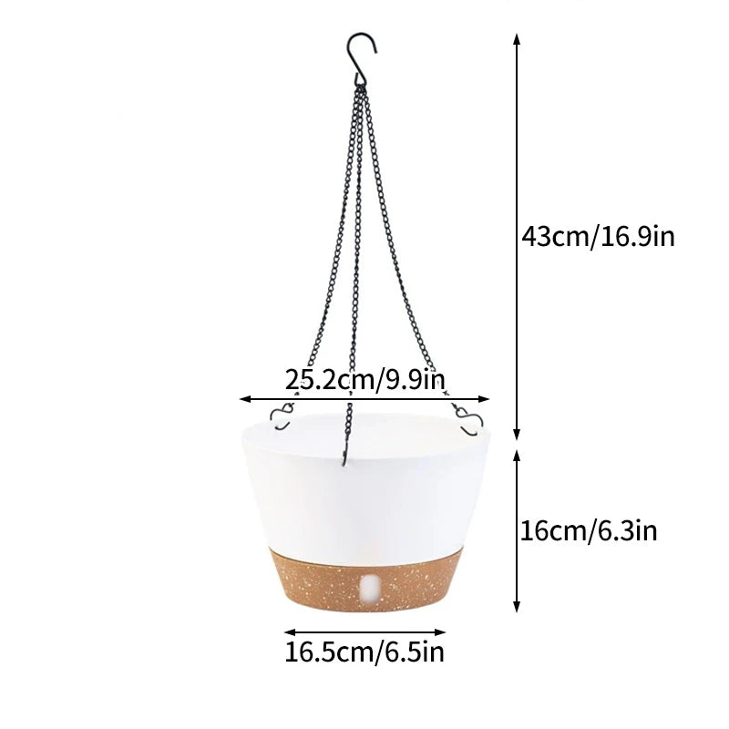 Gardening Hanging Basket Home Garden Hanging Flowerpot Indoor Wall Hanging Plant Pot Outdoor Plant Hanger Garden Storage Basket