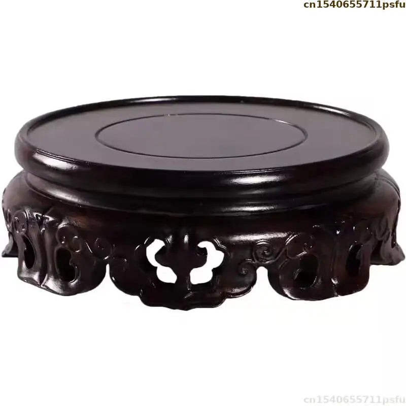High Quality Ebony Standing Flower Base Bonsai Plant Shelf Vase Flower