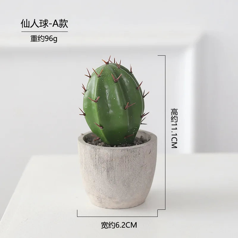 Cactus Pot Bonsai Plant Living Room Home Decoration Fake Flower Artificial Plants