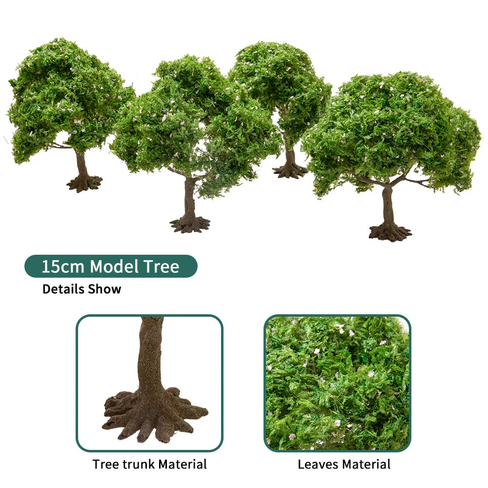 15CM Simulation Miniature Wire Tree Model Artificial Green Plant