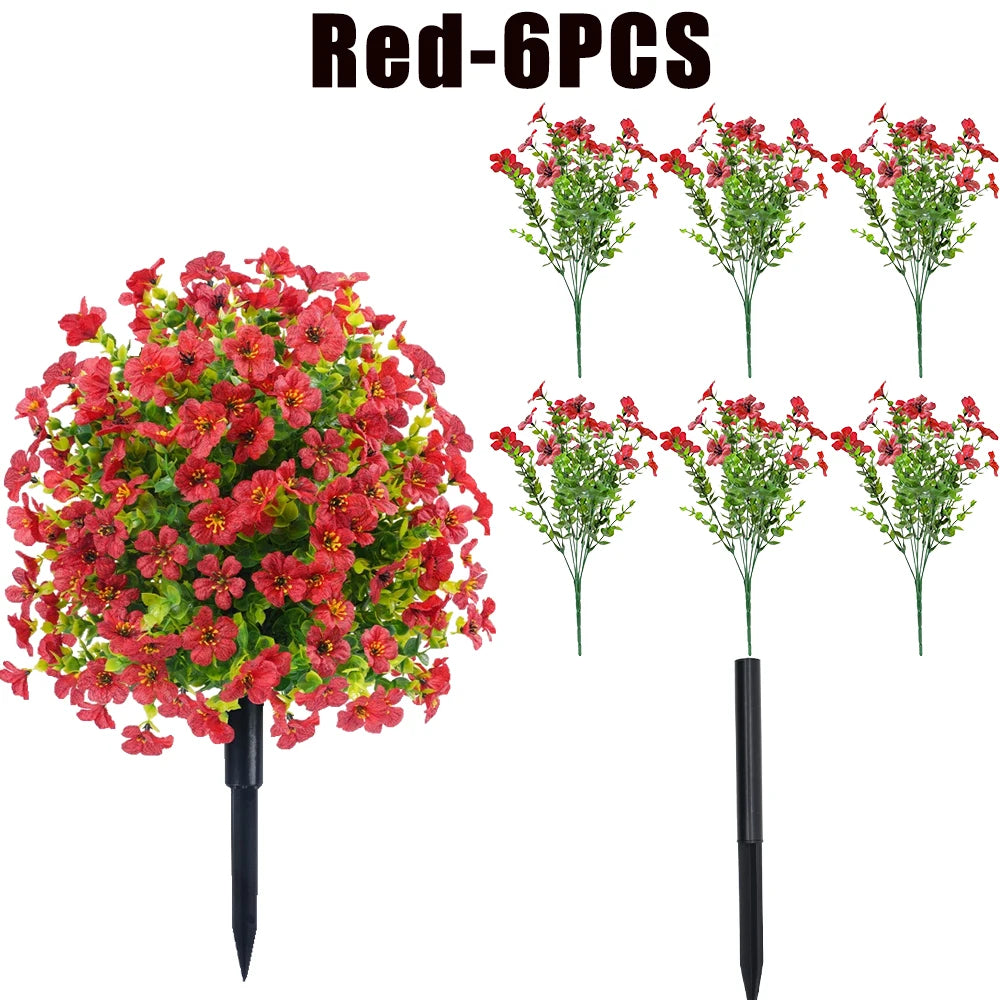 Fake Flowers Outdoor UV Resistant Faux Plants For Outside