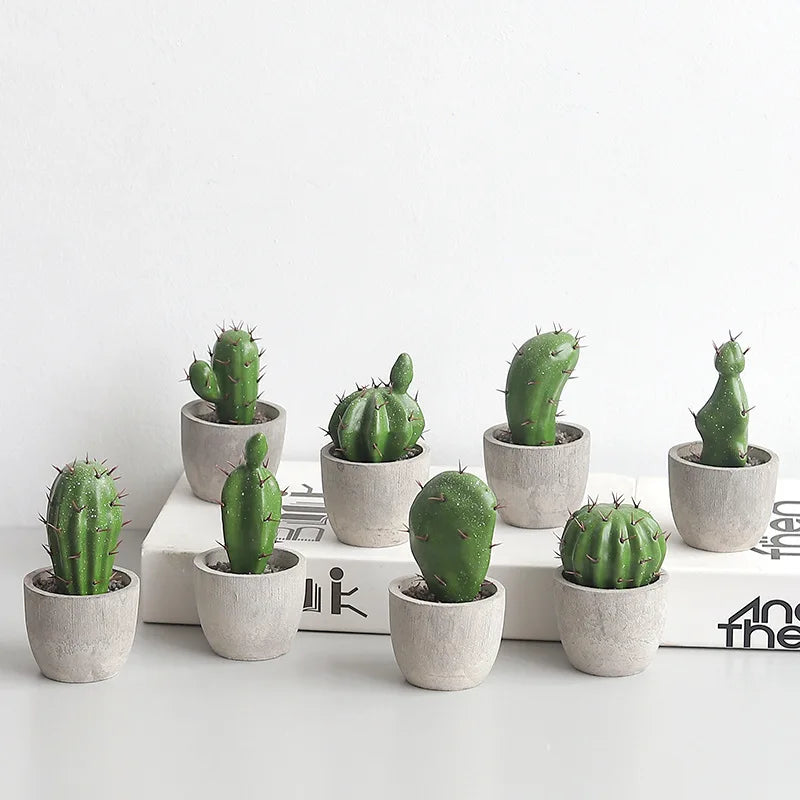 Cactus Pot Bonsai Plant Living Room Home Decoration Fake Flower Artificial Plants