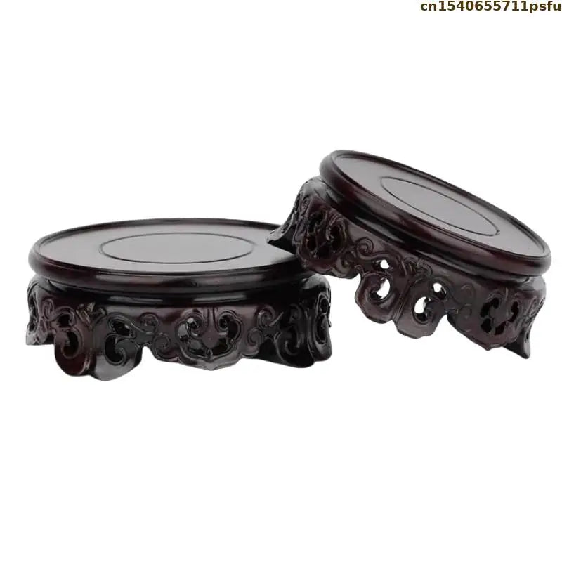 High Quality Ebony Standing Flower Base Bonsai Plant Shelf Vase Flower