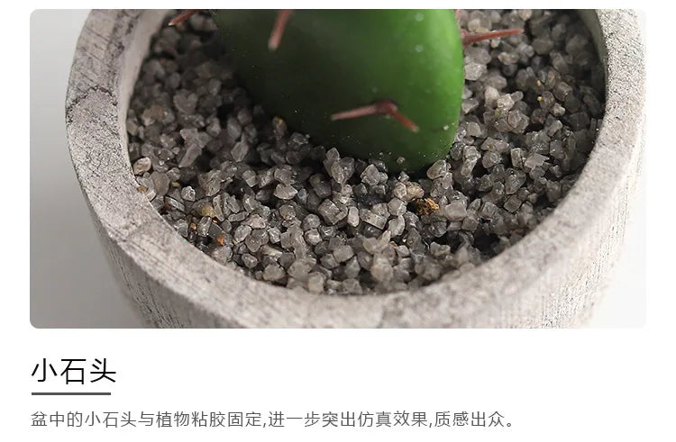 Cactus Pot Bonsai Plant Living Room Home Decoration Fake Flower Artificial Plants