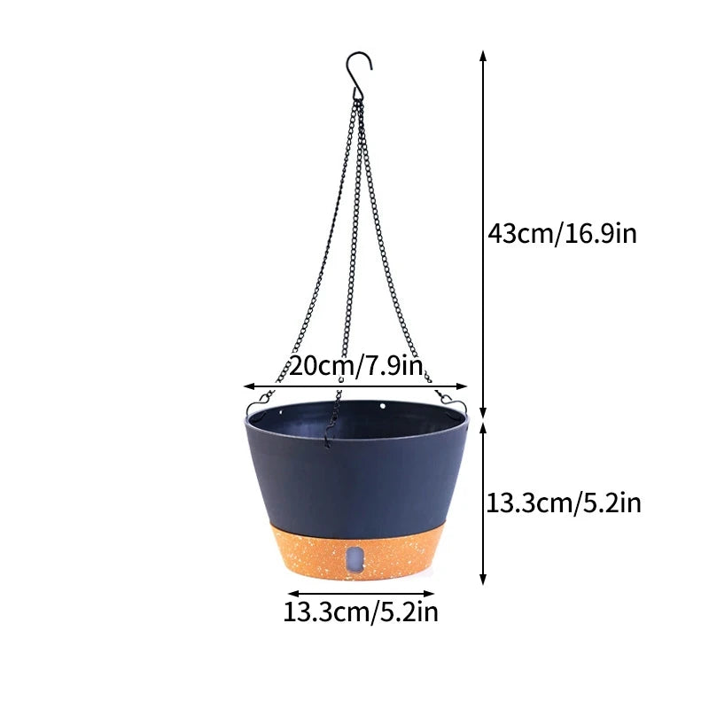 Gardening Hanging Basket Home Garden Hanging Flowerpot Indoor Wall Hanging Plant Pot Outdoor Plant Hanger Garden Storage Basket