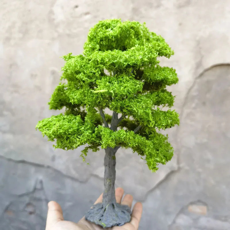 25cm Boutique Model Wire Tree Banyan Tree Model Hot Selling G Scale Model Green Tree