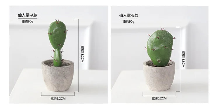 Cactus Pot Bonsai Plant Living Room Home Decoration Fake Flower Artificial Plants