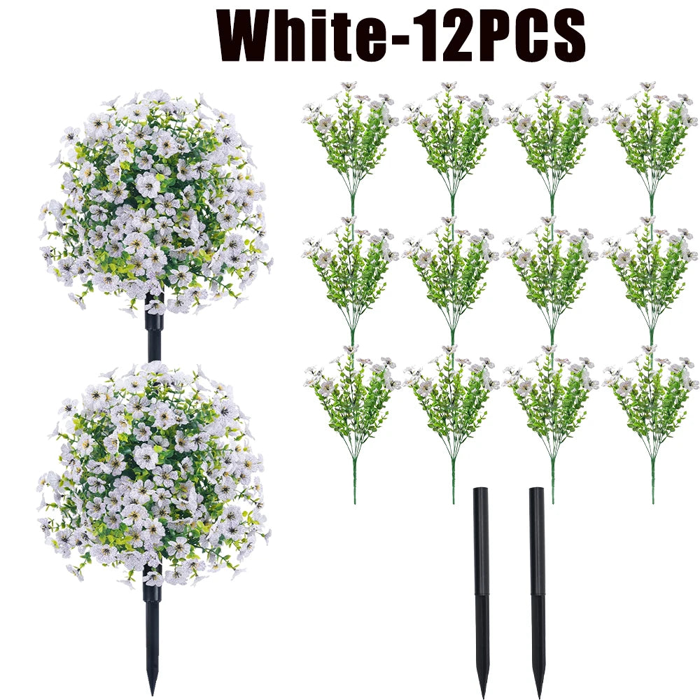 Fake Flowers Outdoor UV Resistant Faux Plants For Outside