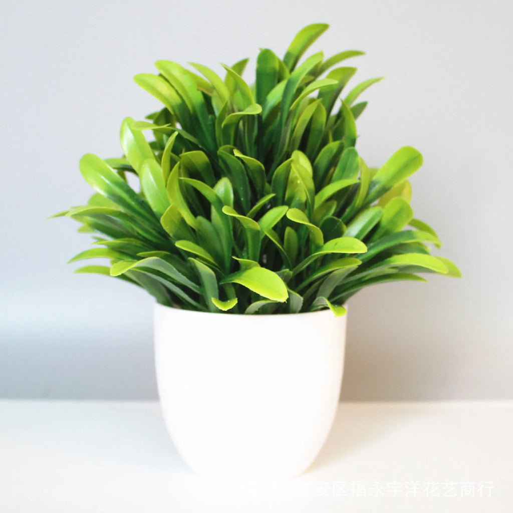 1PCS Artificial Potted Plant Scene Desktop Home Office Shelf Decor