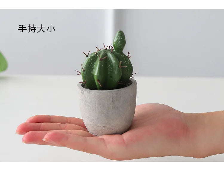 Cactus Pot Bonsai Plant Living Room Home Decoration Fake Flower Artificial Plants